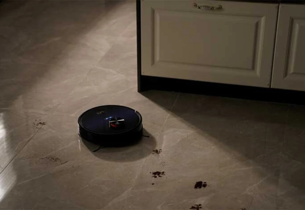 robot vacuum cleaner on carpet