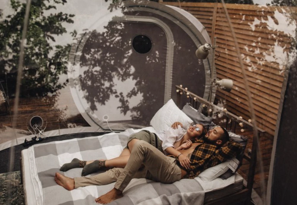 stay in a bubble tent